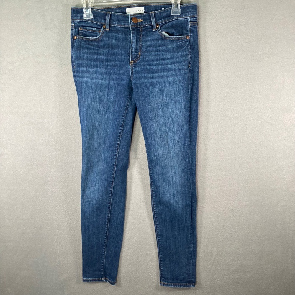 Old Navy Womens Skinny Crop Jeans Blue Denim‎ Mid Rise Casual Size 4